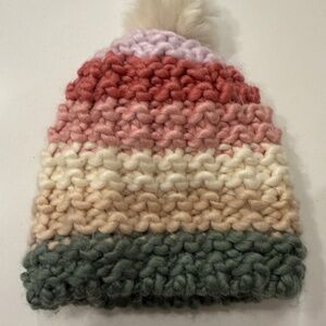 Adorable Multi-Colored Oshkosh 12-24M Fleece Lined Hat -- Like New!